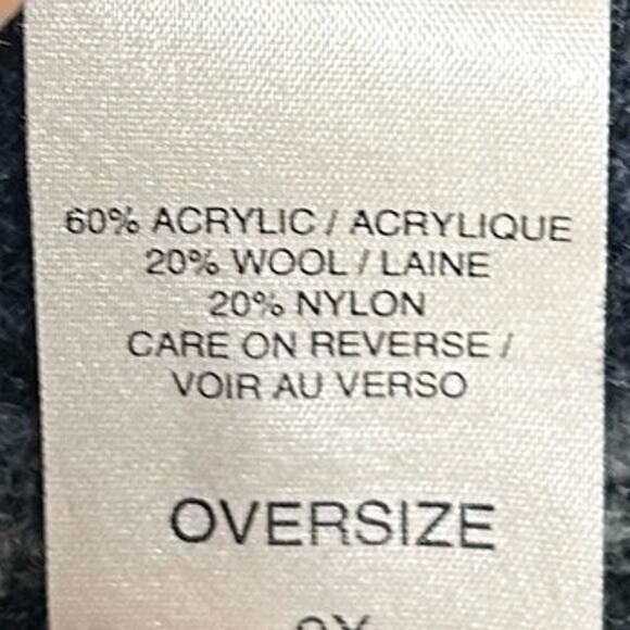 Les Tricots Boz 90s Y2k Blue Stripe Oversized Cardigan Sweater Womens 2X - Picture 6 of 6